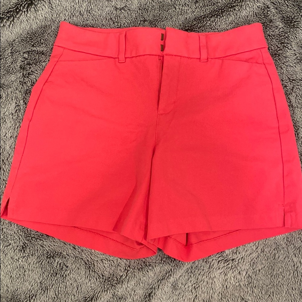 Old Navy Red Tailored Bermuda Shorts Cotton Blend